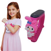 Hello Kitty no Pulso Relógio LED Infantil com Data e Hora para Meninas Estilosas