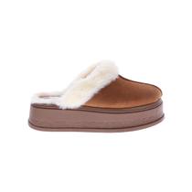 Hello - Mule Feminino Peluciado Caramelo com Pelos