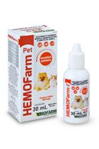 Hemofarm Pet 30 Ml - Suplemento Vitamínico para Cães e Gatos - Sulfato Ferroso - Aumenta Imunidade