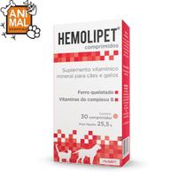 Hemolipet 30 comprimidos cães e gatos - Avert