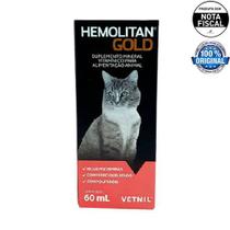 Hemolitan gold 60ml - vitamina cães gatos vetnil