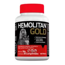 Hemolitan Gold Suplemento Vetnil C/30 Comprimidos