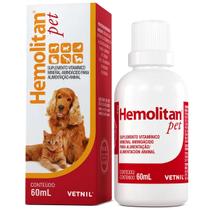 Hemolitan Suplemento Vitamínico Pet P/ Todos Animais 60 Ml - Vetnil