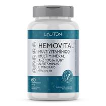 Hemovital Polivitaminico 22 vitaminas e minerais A Z 60 Tabs vegano - Lauton Nutrition Clinical