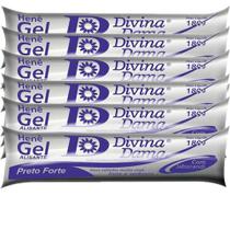 Hene de Cabelo Gel Preto Forte Divina Dama 180g Bisnaga Kit c/6 Unidades Hene de Cabelo Gel Preto Forte Divina Dama 180g Bisnaga Kit c/6 Unidades