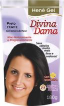 Hene de Cabelo Gel Preto Forte Pouch Divina Dama 180g.