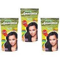 Hene de Cabelo Gel Preto Médio Amaz Pouch Divina Dama 180g.