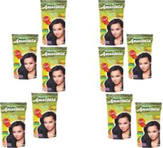 Hene Em Gel Amazonia 10x180gr Divina Dama Preto Medio (Preto Natural) Pouch Amazonia kit incolor