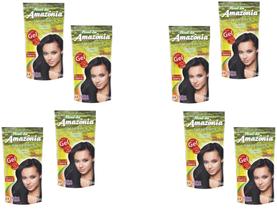 Hene Em Gel Amazonia 12x180gr Divina Dama Preto Forte (Preto Azulado) Pouch Queratina kit incolor Hene Em Gel Amazonia 12x180gr Divina Dama Preto Forte (Preto Azulado) Pouch Queratina kit incolor