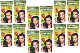 Hene Em Gel Amazonia 12x180gr Divina Dama Preto Medio (Preto Natural) Pouch Queratina kit incolor Hene Em Gel Amazonia 12x180gr Divina Dama Preto Medio (Preto Natural) Pouch Queratina kit incolor