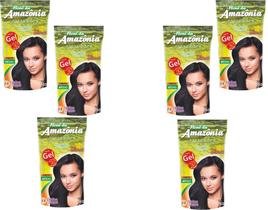 Hene Em Gel Amazonia 12x180gr Divina Dama Preto Medio (Preto Natural) Pouch Queratina kit incolor Hene Em Gel Amazonia 12x180gr Divina Dama Preto Medio (Preto Natural) Pouch Queratina kit incolor