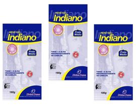 Hene em Gel Divina Dama Indiano 180gr Preto Medio (Preto Natural) Pouch