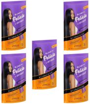 Hene em Gel Pelucia 180gr Preto Forte (Preto Azulado) Pouch Embelleze