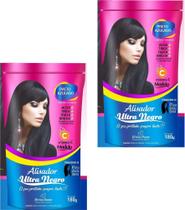 Hene em Gel Perfumado Modelo Alisador Ultra Negro 02x180gr Preto Forte (Preto Azulado) Pouch Hene em Gel Perfumado Modelo Alisador Ultra Negro 02x180gr Preto Forte (Preto Azulado) Pouch