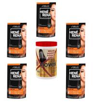 Hene Em Gel Rena Preto Azulado 05x180gr Pouch+Brilho Magico Agua Arroz 1kg Creme Tratamento Incolor Hene Em Gel Rena Preto Azulado 05x180gr Pouch+Brilho Magico Agua Arroz 1kg Creme Tratamento Incolor