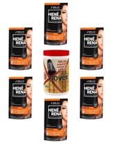 Hene Em Gel Rena Preto Azulado 06x180gr Pouch+Brilho Magico Agua Arroz 1kg Creme Tratamento Incolor Hene Em Gel Rena Preto Azulado 06x180gr Pouch+Brilho Magico Agua Arroz 1kg Creme Tratamento Incolor