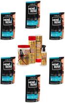 Hene Em Gel Rena Preto Azulado 06x180gr Pouch+Brilho Magico Agua de Arroz Kit Tratamento 1Kg Incolor Hene Em Gel Rena Preto Azulado 06x180gr Pouch+Brilho Magico Agua de Arroz Kit Tratamento 1Kg Incolor