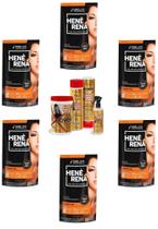 Hene Em Gel Rena Preto Azulado 06x180gr Pouch+Brilho Magico Agua de Arroz Kit Tratamento 1Kg Incolor Hene Em Gel Rena Preto Azulado 06x180gr Pouch+Brilho Magico Agua de Arroz Kit Tratamento 1Kg Incolor