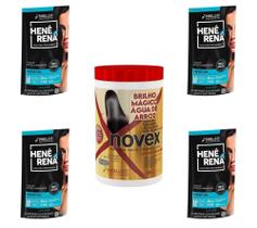 Hene Em Gel Rena Preto Cafe 04x180gr Pouch+Brilho Magico Agua de Arroz 1kg Creme Tratamento Incolor Hene Em Gel Rena Preto Cafe 04x180gr Pouch+Brilho Magico Agua de Arroz 1kg Creme Tratamento Incolor
