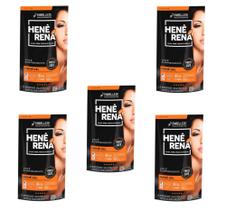 Hene em Gel Rená Preto Café (Preto Escuro) 180gr Alisa, tinge e Da Brilho Embelleze