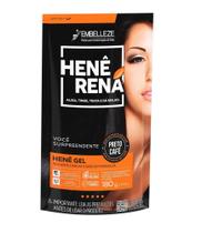 Hene em Gel Rená Preto Café (Preto Escuro) 180gr Alisa, tinge e Da Brilho Embelleze