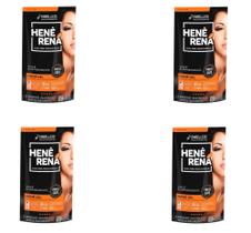 Hene em Gel Rená Preto Café (Preto Escuro) 180gr Alisa, tinge e Da Brilho Embelleze