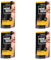 Hene em Gel Rená Preto Natural (Preto Medio) 02x180gr Alisa, tinge e Da Brilho Embelleze