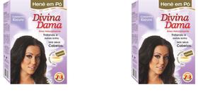 Hene em Po Divina Dama 02x50gr Jaborandi ( Cores: Incolor, Chocolate, Preto, Azulado, Castanho ) Hene em Po Divina Dama 02x50gr Jaborandi ( Cores: Incolor, Chocolate, Preto, Azulado, Castanho )
