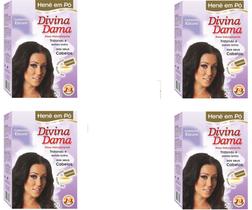 Hene em Po Divina Dama 04x50gr Jaborandi ( Cores: Incolor, Chocolate, Preto, Azulado, Castanho ) Hene em Po Divina Dama 04x50gr Jaborandi ( Cores: Incolor, Chocolate, Preto, Azulado, Castanho )