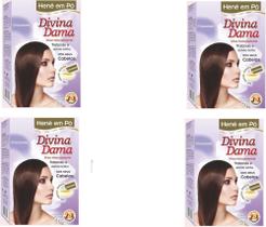 Hene em Po Divina Dama 04x50gr Jaborandi ( Cores: Incolor, Chocolate, Preto, Azulado, Castanho ) Hene em Po Divina Dama 04x50gr Jaborandi ( Cores: Incolor, Chocolate, Preto, Azulado, Castanho )
