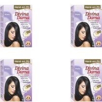 Hene em Po Divina Dama 04x50gr Jaborandi ( Cores: Incolor, Chocolate, Preto, Azulado, Castanho ) Hene em Po Divina Dama 04x50gr Jaborandi ( Cores: Incolor, Chocolate, Preto, Azulado, Castanho )