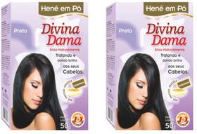 Hene em Po Divina Dama 50gr Jaborandi Caixa ( Cores: Preto, Chocolate, Incolor, Azulado, Castanho ) Hene em Po Divina Dama 50gr Jaborandi Caixa ( Cores: Preto, Chocolate, Incolor, Azulado, Castanho )