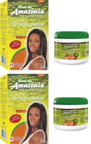 Hene em po divina dama amazonia 200gr castanho escuro + creme branco amazonia 500gr incolor