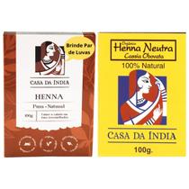 Henna 100% Natural + Henna Cassia Obovata Casa Da India - Casa da Índia