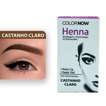 Henna Colornow para sobrancelhas com fixação e efeito natural - Alto rendimento