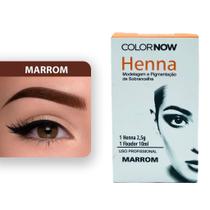 Henna Colornow para sobrancelhas com fixação e efeito natural - Alto rendimento