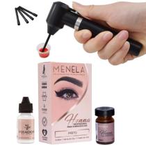 Henna Com Fixador Menela Sobrancelha + Mini Mixer Misturador
