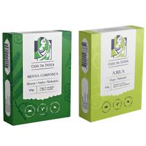 Henna Composta Herbal e Amla Em Pó para os Cabelos, Casa da India, Ruivo Laranjinha e Poderoso tratamento Capilar Henna Composta Herbal e Amla Em Pó para os Cabelos, Casa da India, Ruivo Laranjinha e Poderoso tratamento Capilar