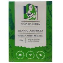 Henna Composta Herbal Ruivo Tipo Laranjinha 100g - Casa da Índia