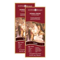 Henna Creme Surya Brasil Vinho Kit com duas unidades