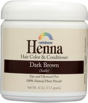 Henna Dark Brown Rainbow Research - Cor e Condicionador para Cabelo