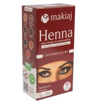 Henna Em Pó Para Sobrancelhas Castanho Escuro - Makiaj