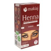 Henna Em Pó Para Sobrancelhas Marrom - Makiaj Henna Em Pó Para Sobrancelhas Marrom - Makiaj