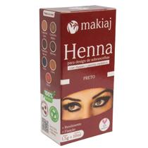 Henna Em Pó Para Sobrancelhas Preto - Makiaj Henna Em Pó Para Sobrancelhas Preto - Makiaj