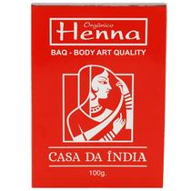 Henna Indiana 100% Natural Art Quality, Ruivo Acobreado Intenso 100g - Casa Da Índia