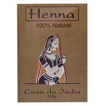 Henna Indiana Natural para Cabelo 100g - Casa Da India