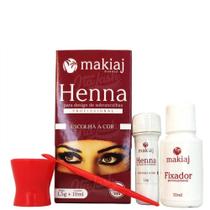 Henna Makiaj Efeito Natural Fixação Inclui Dappen e Medidor