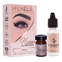 Henna MENELA para sobrancelhas - castanho claro 2,5g +1 fixador de 45ml