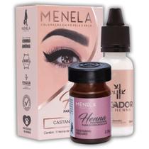Henna Menela Profissional Para Designer De Sobrancelhas Com Fixador e Nanotecnologia Alta Fixação Dermatologicamente Testado