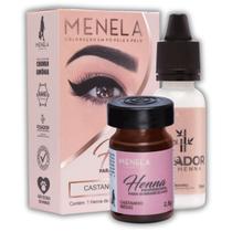 Henna Menela Profissional Para Designer De Sobrancelhas Com Fixador e Nanotecnologia Alta Fixação Dermatologicamente Testado